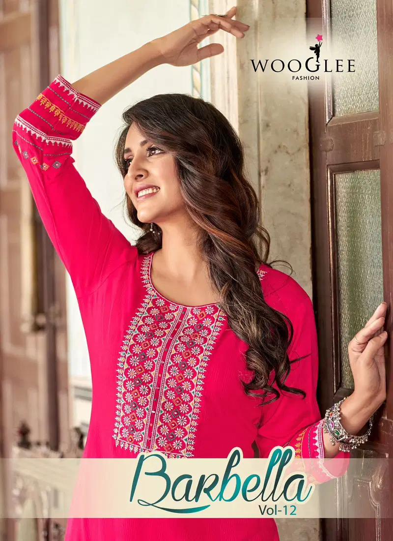 Barbella Vol 12 By Wooglee Rayon Designer Kurti Wholesalers In Delhi
 Catalog